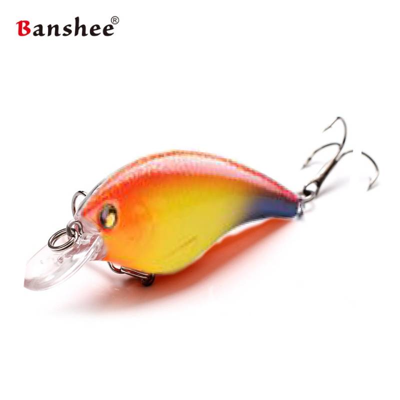 Vobleris Banshee Crankbait Bass 60mm 10g VC01 Red Back, Plūdrus