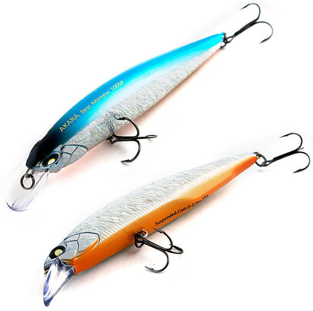 Vobleris AKARA Best Minnow BM100SP, Spalva A82, Svoris 15 g, Plūdrus