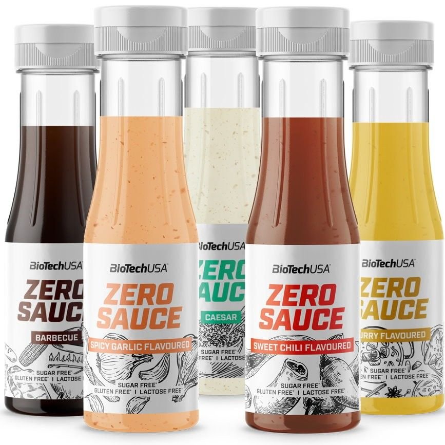 BioTech Zero Sauce, (padažai) 350 ml - Barbekiu skonis