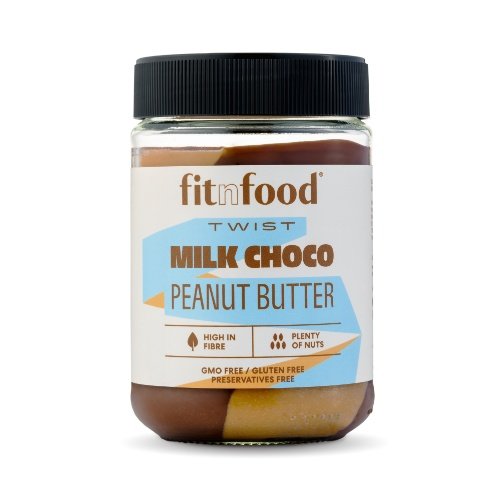 Fitnfood Choco Peanut Butter Twist, juodojo šokolado ir žemės riešutų kremas, 350 g