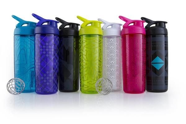 Blender Bottle SportMixer Sleek 820 ml. - Aqua spalva