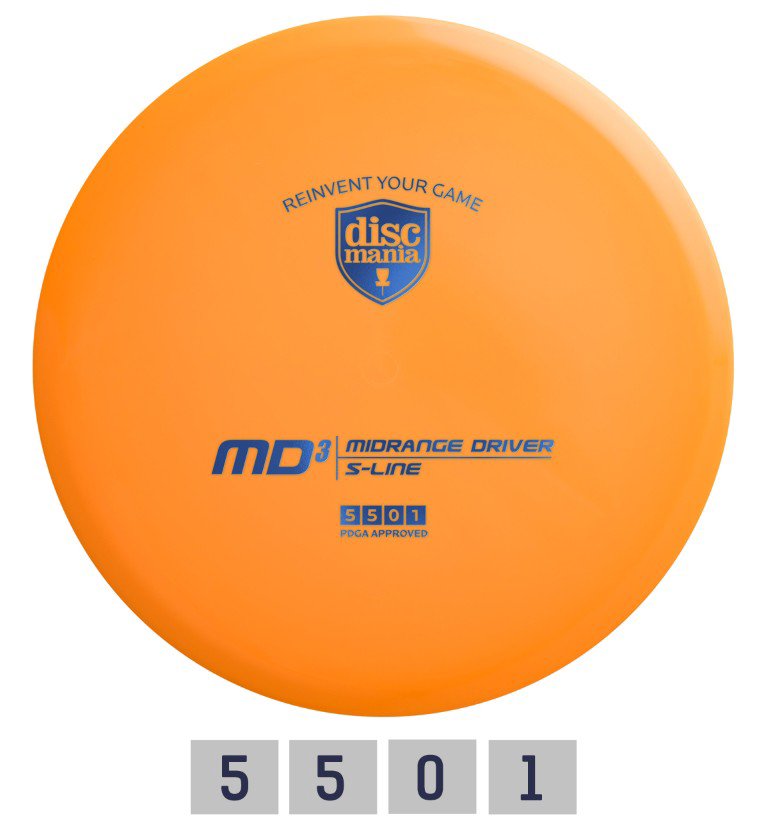 Diskgolfo diskas Midrange Driver S-LINE MD3 orange