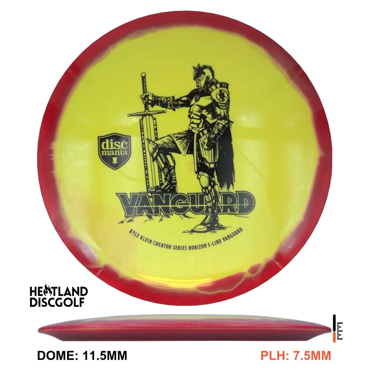 Diskgolfo diskas Fairway Driver S-LINE HORIZON VANGUARD Yellow/Red