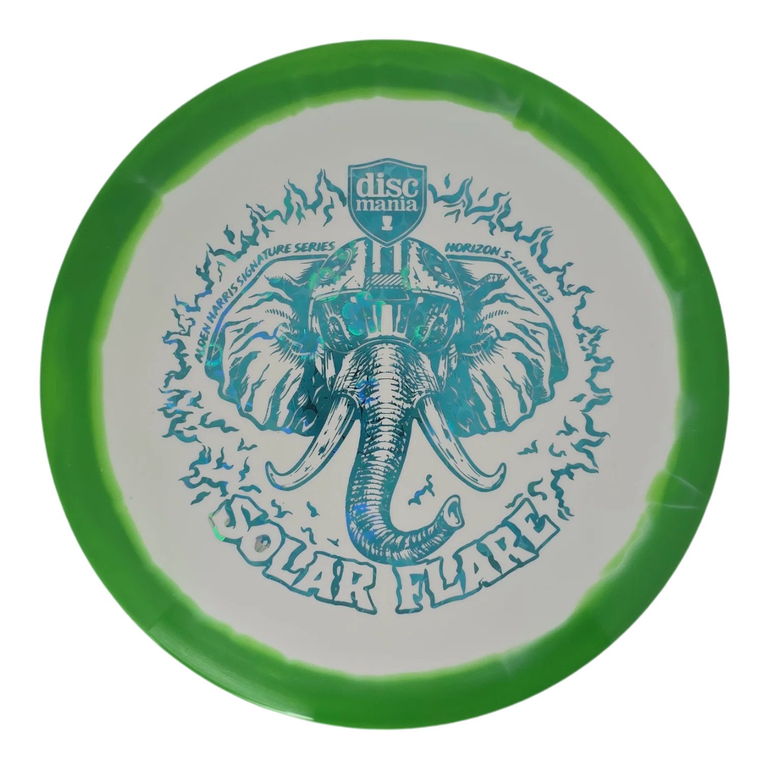 Diskgolfo diskas Fairway Driver S-LINE FD3 SOLAR FLARE White/Green