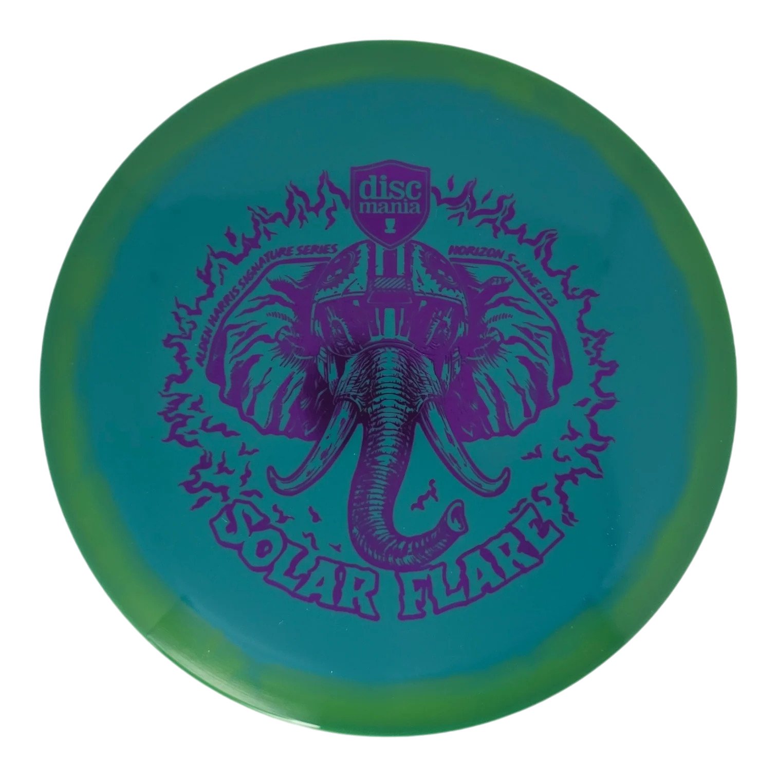 Diskgolfo diskas Fairway Driver S-LINE FD3 SOLAR FLARE Teal/Green
