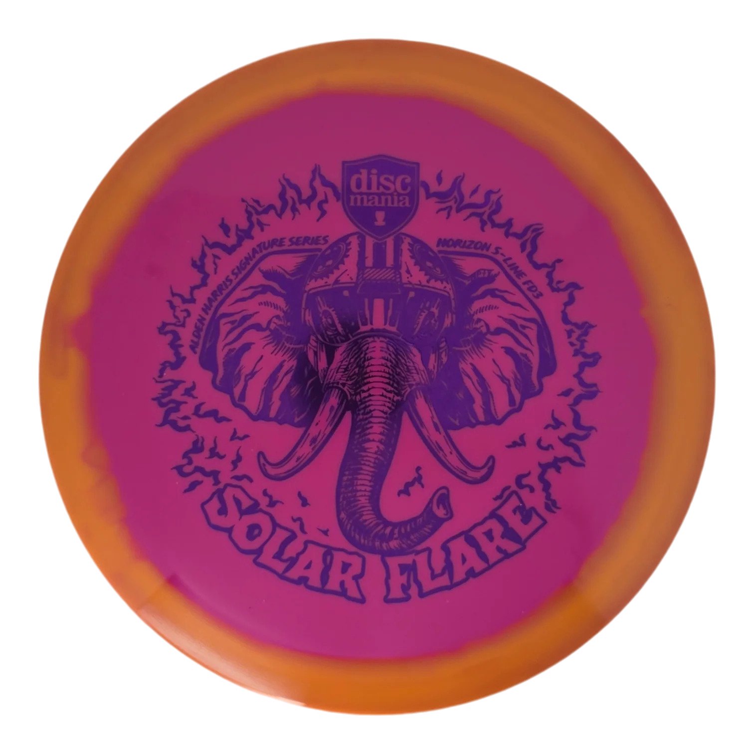 Diskgolfo diskas Fairway Driver S-LINE FD3 SOLAR FLARE Pink/Orange