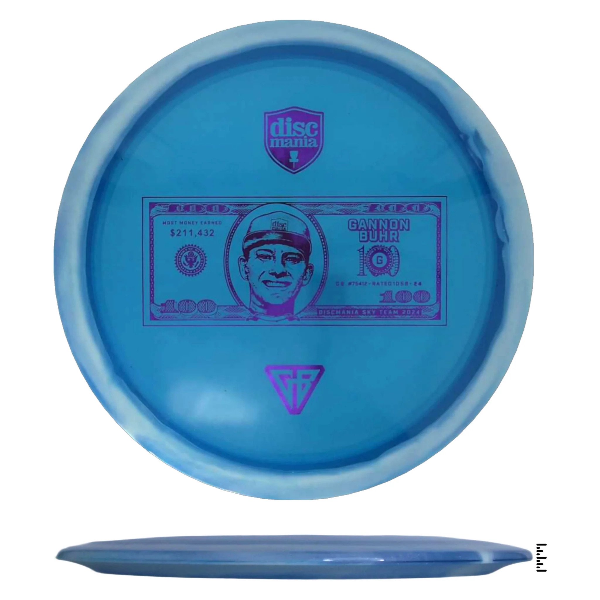 Diskgolfo diskas Fairway Driver C-LINE FD3 MONEY RECORD Blue/White
