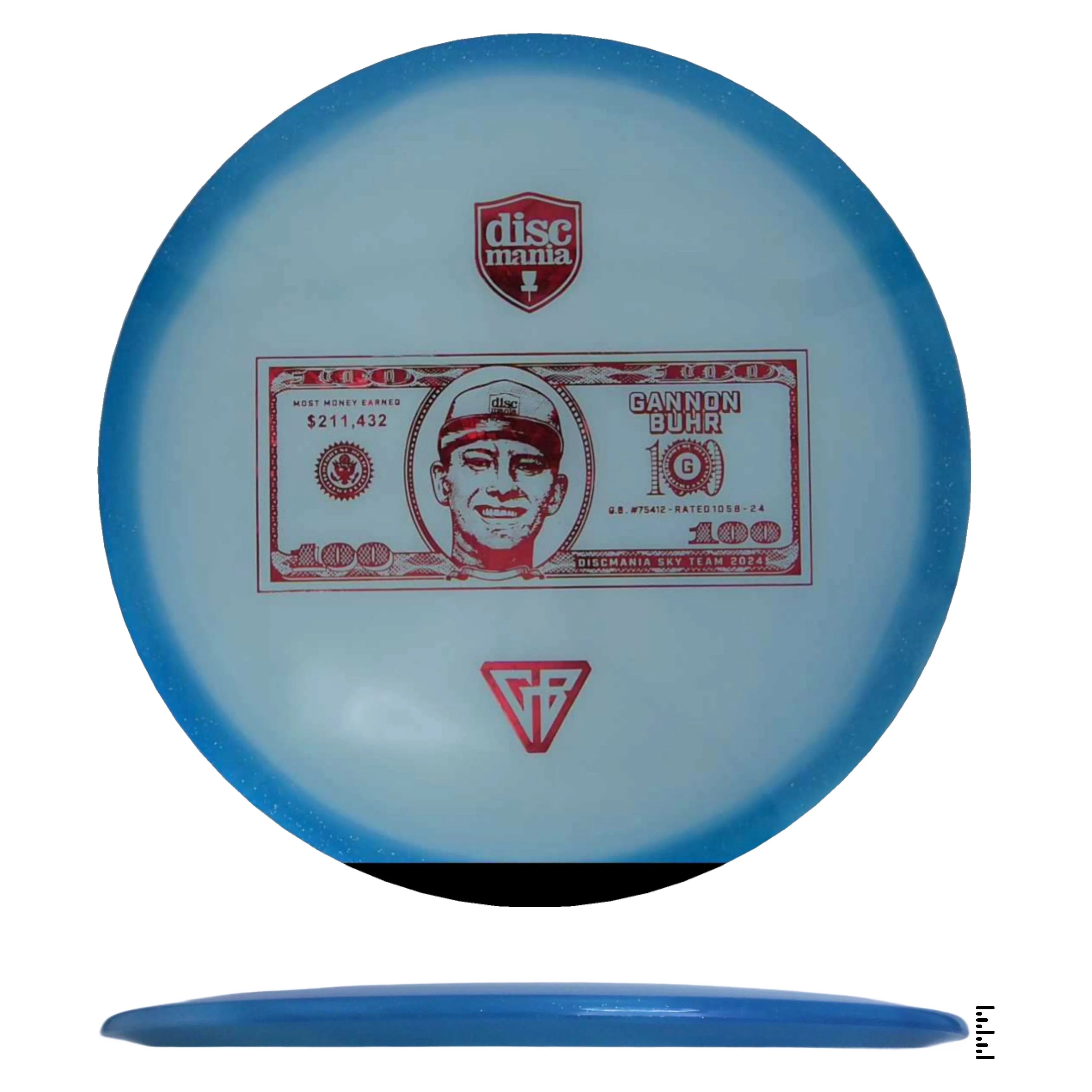 Diskgolfo diskas Fairway Driver C-LINE FD3 MONEY RECORD White/Blue