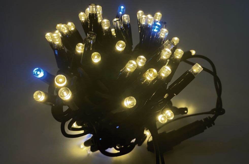 El. lauko girlianda, 100LED, IP65, 8,6W, 230-240V, šiltai balta