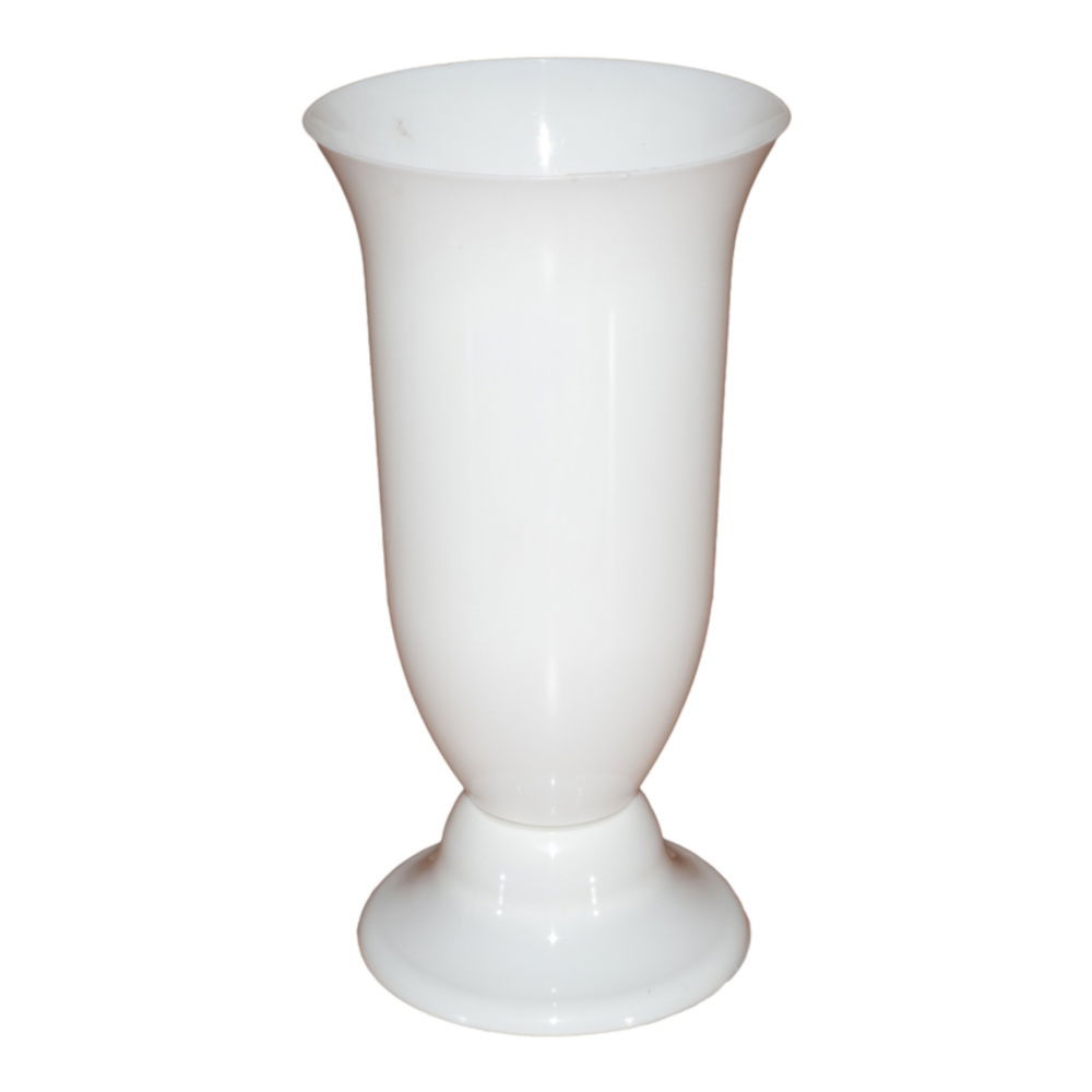 Plastikinė vaza, pastatoma, baltos sp., 19,5x37,5 cm