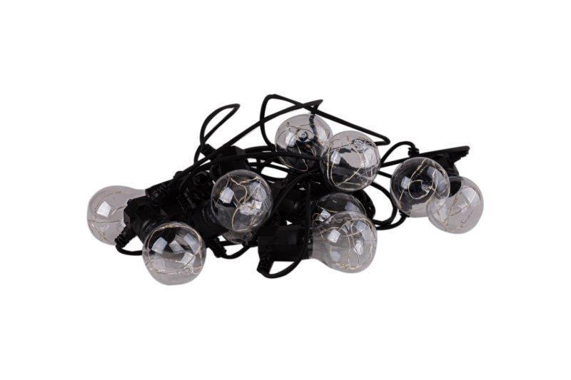 Lauko elektrinė girlianda PARTY BULBS, IP44, 10 x 8 LED, šiltai balta