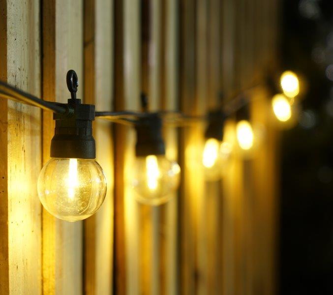 El. lauko girlianda PARTY BULBS, IP44, 20 LED, 3,6W, šiltai balta