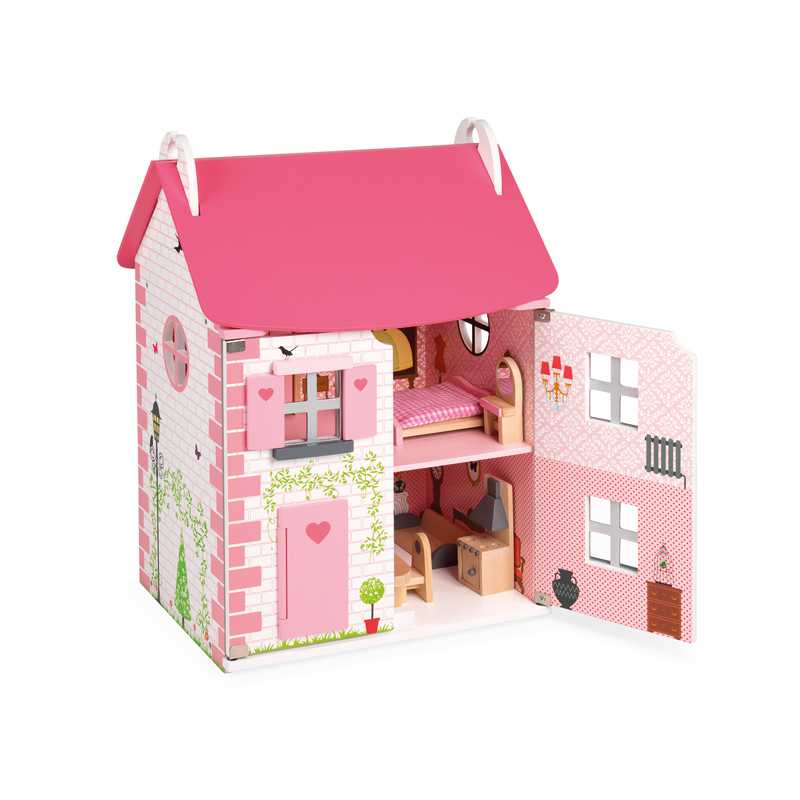 JANOD medinis lėlių namas su baldais MADEMOISELLE DOLL`S HOUSE