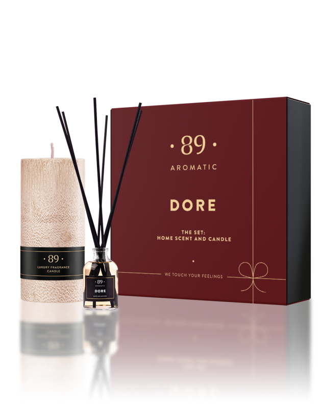 Namų kvapas ir palmių vaško žvakė Aromatic89 kalėdinis dovanų rinkinys