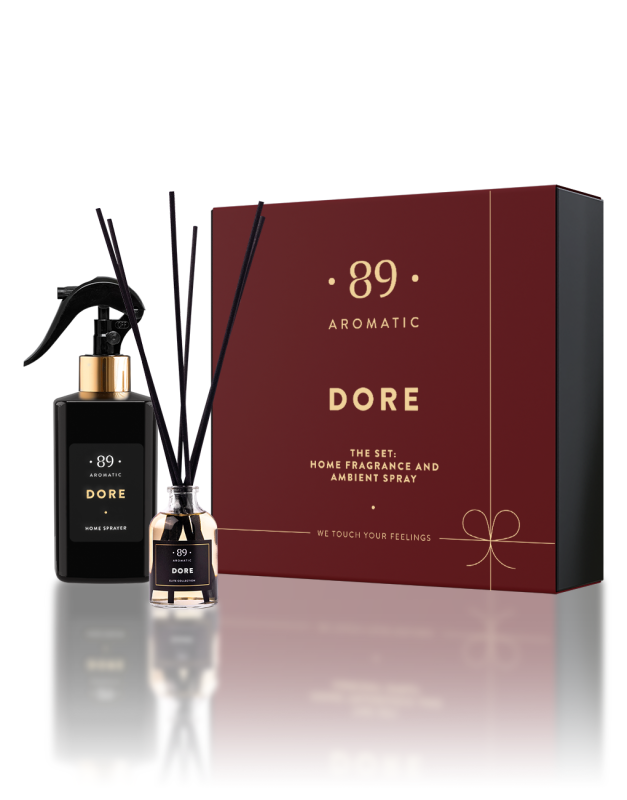 Dovanų rinkinys Namų kvapas su lazdelėmis ir purškiamas namų kvapas Aromatic89 (Kalėdinė kolekcija)