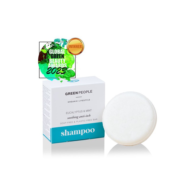 Kietasis šampūnas su eukaliptu ir mėta Green People, 50 g.