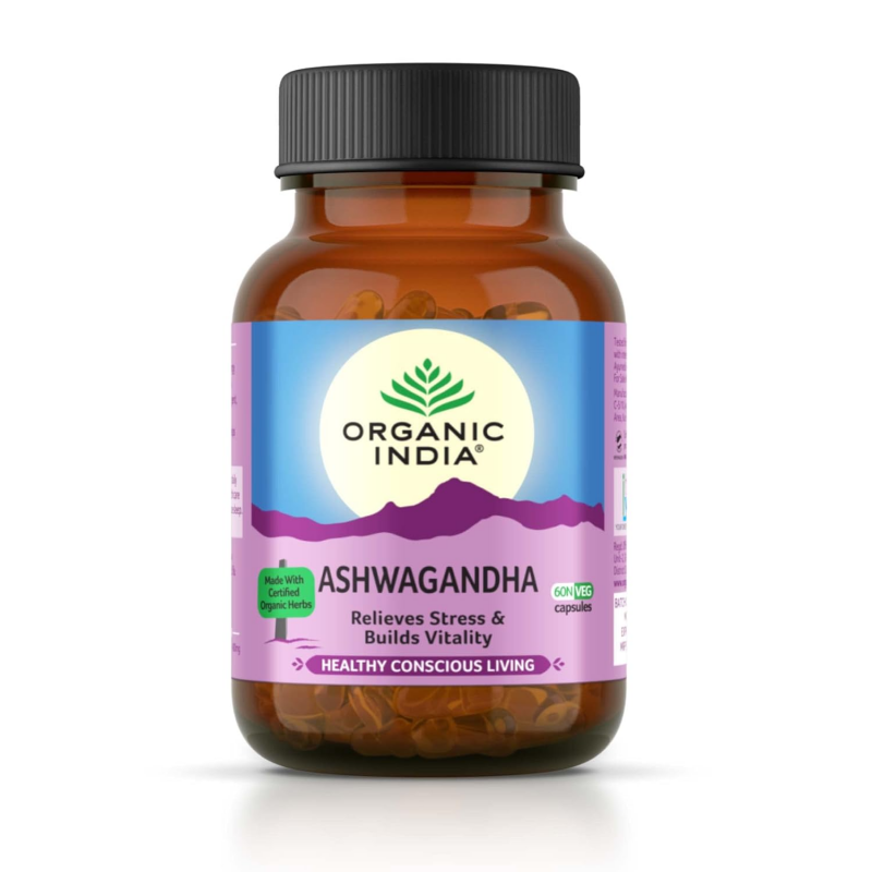 Ekologiškas maisto papildas "Ashwagandha" ORGANIC INDIA, 60 kaps.