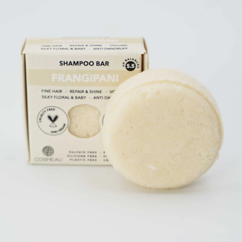 Aromatinis kietasis šampūnas su Frangipani (jostrų) eteriniu aliejumi BAMBOOZY, 65 g