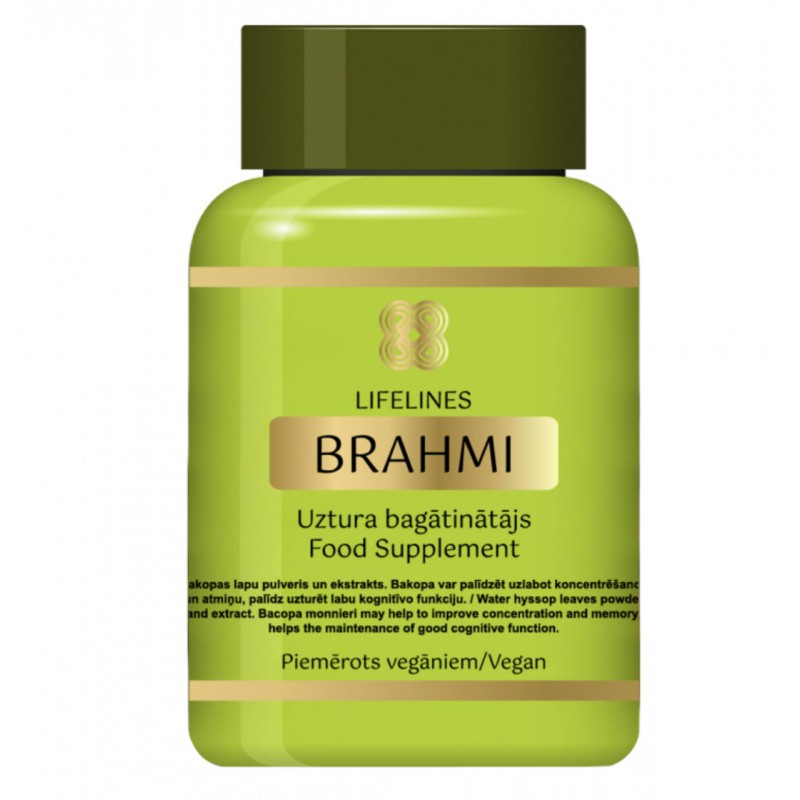 Maisto papildas "Brahmi" LIFELINES, 60 kaps.
