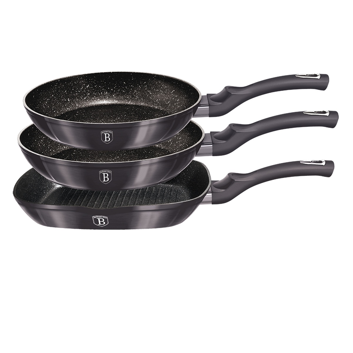 Keptuvių komplektas, 6 dalių, Berlinger Haus Metallic Line Carbon Pro Edition BH-6904