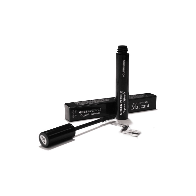 Ekologiškas apimtį didinantis blakstienų tušas rudai-juodas GREEN PEOPLE, 7 ml