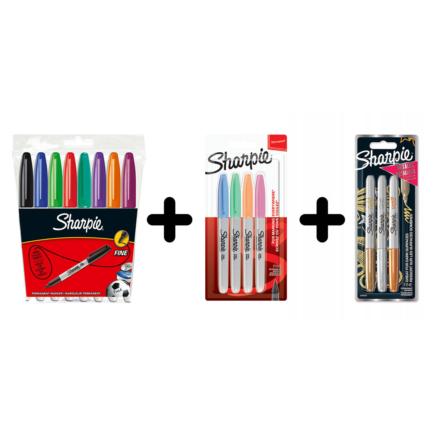 Sharpie Fine Metallic Pastel Marker rinkinys 15 vnt.