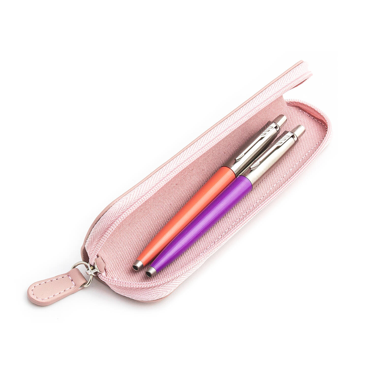 Parker Jotter Originals Coral and Purple Tušinukų rinkinys su rausvu dėklu