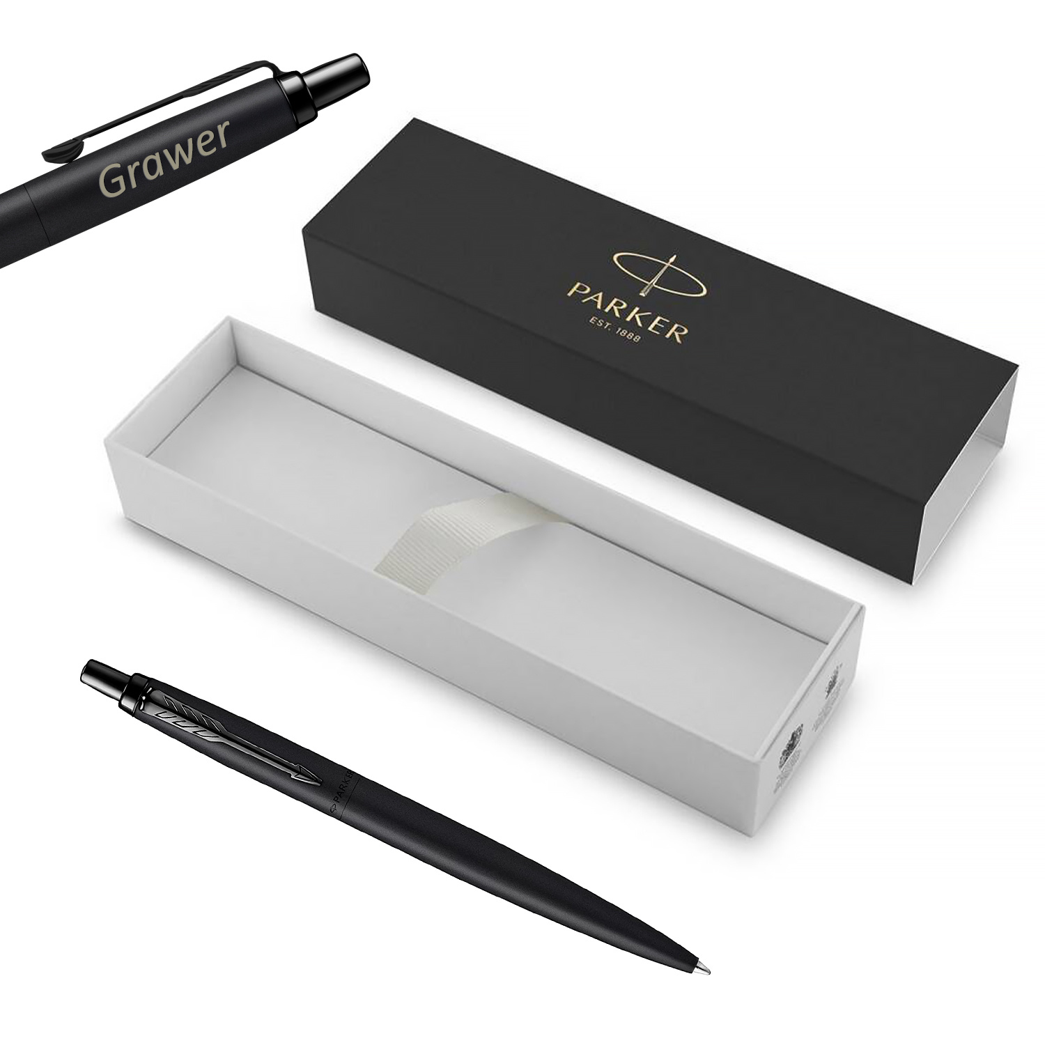 Parker Jotter Monochrome XL Black BT Tušinukas su graviravimu - 2122753