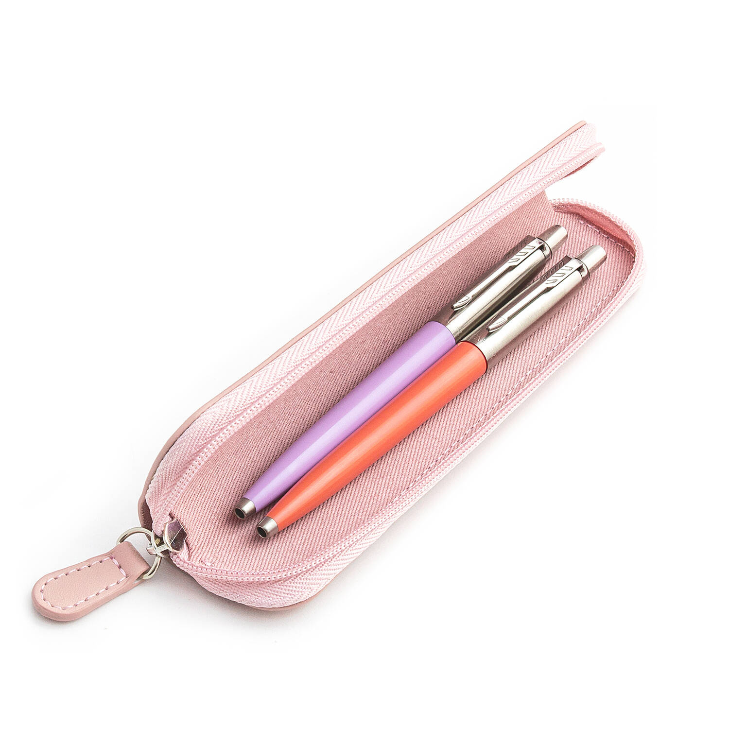 Parker Jotter Originals Lilac ir Coral Tušinukų dovanų rinkinys su rožiniu dėklu