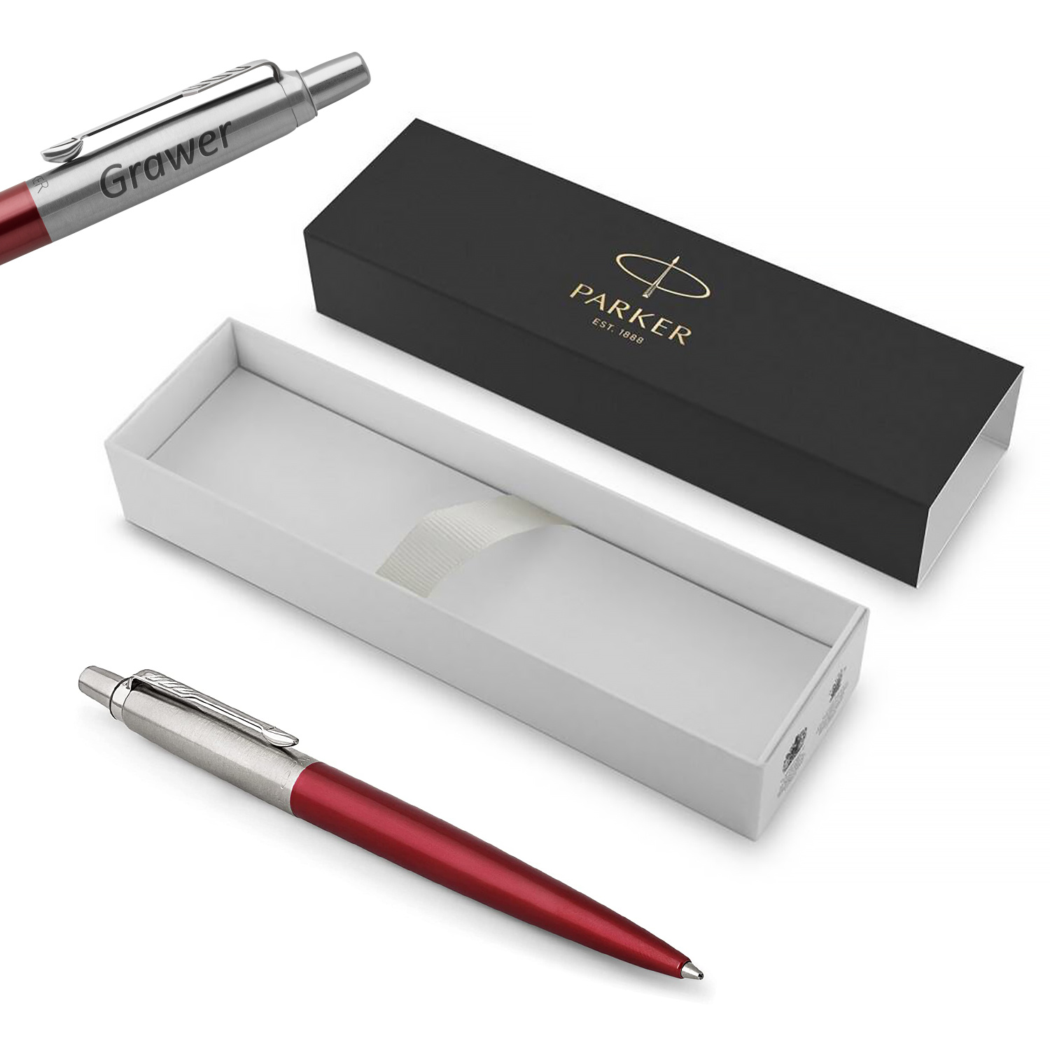 Parker Jotter Kensington Red CT Tušinukas su graviravimu