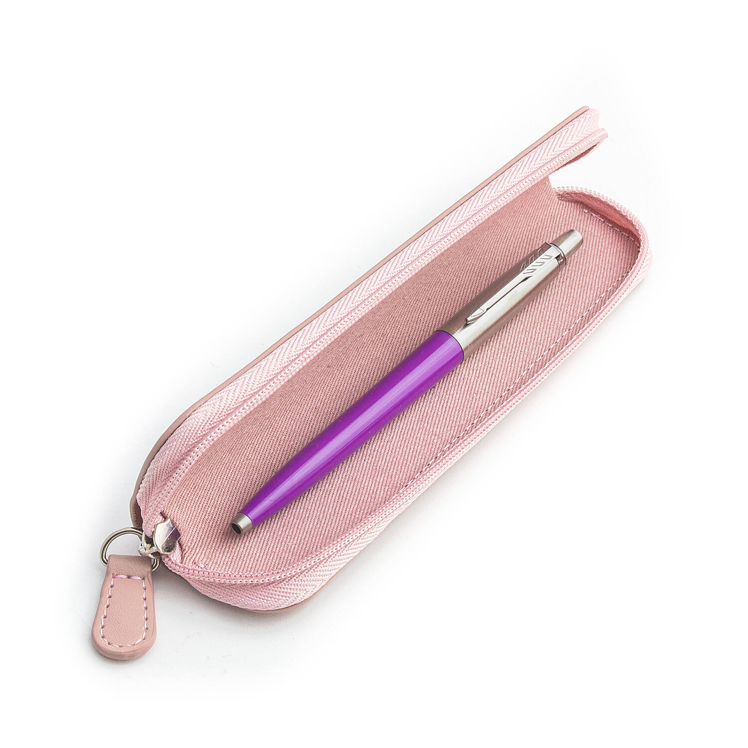 Parker Jotter Originals Purple Tušinuko dovanų rinkinys su rausvu dėklu