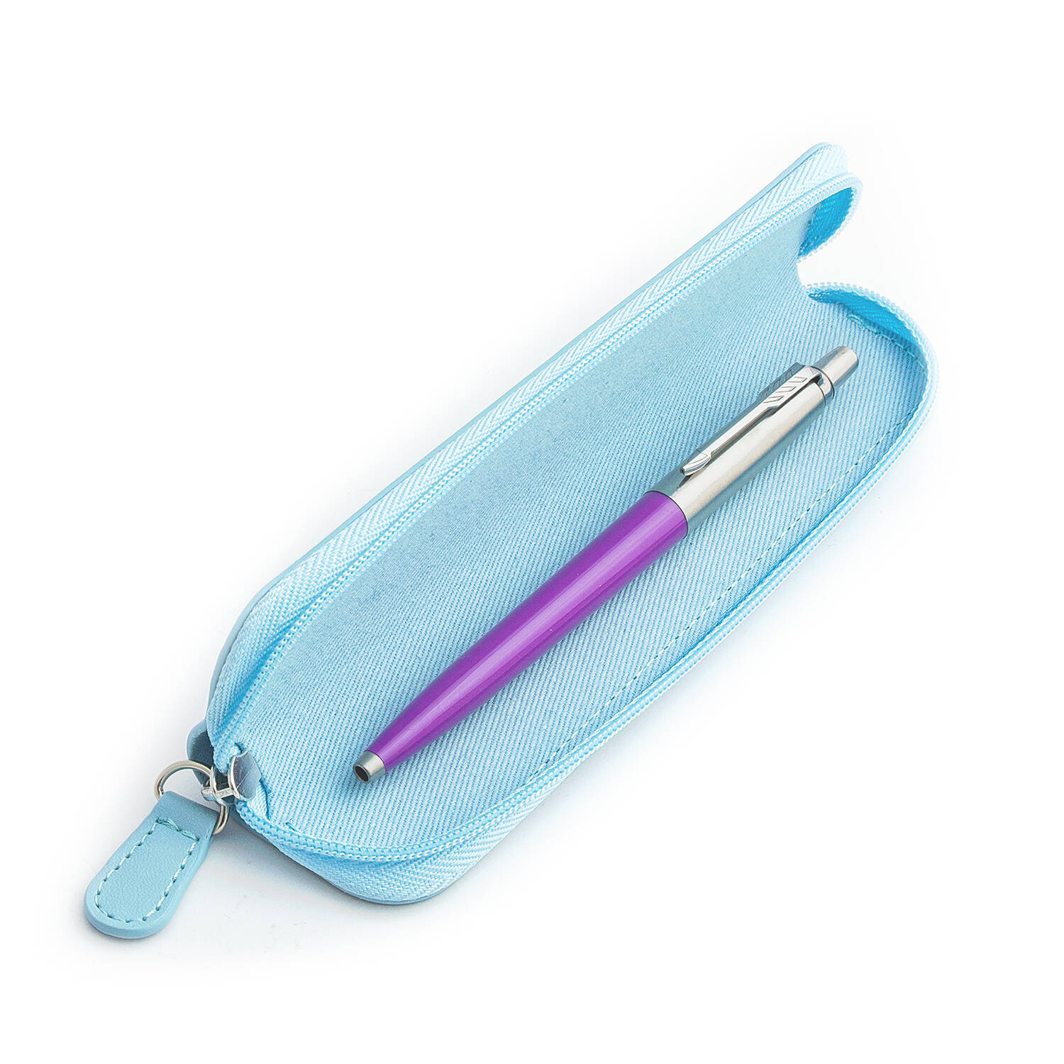 Parker Jotter Originals Purple Tušinuko dovanų rinkinys su mėlynu dėklu