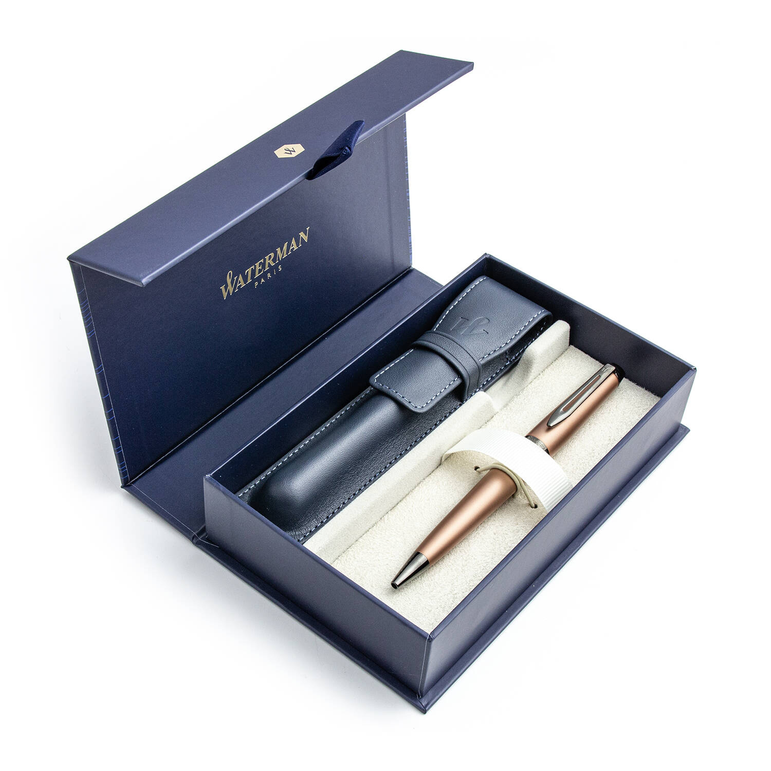 Waterman Expert Metallic Rose Gold Tušinukas ir dėklas dovanų dėžutėje