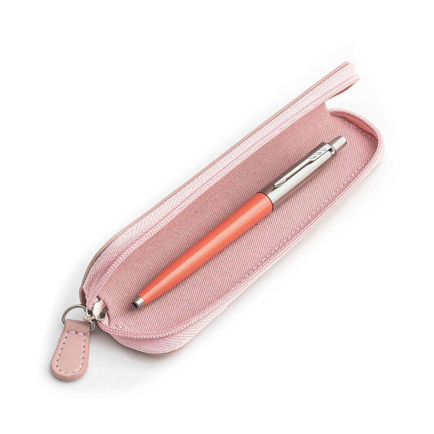 Parker Jotter Originals Royal Coral Tušinuko dovanų rinkinys su rožiniu dėklu