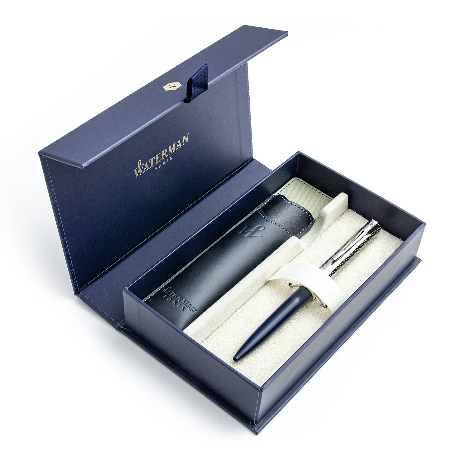 Waterman Allure Deluxe Blue Tušinukas ir dėklas dovanų dėžutėje