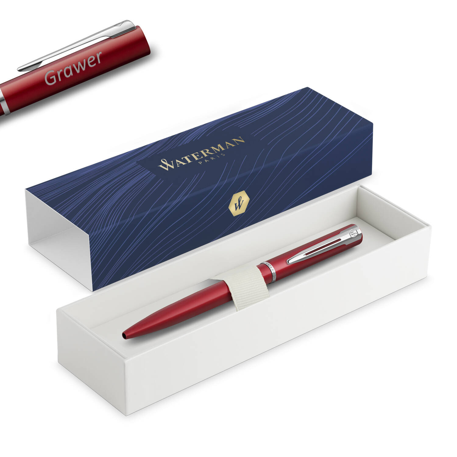 Waterman Allure/Graduate Red Matte CT Tušinukas su graviravimu