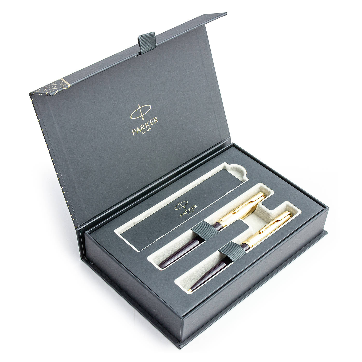 Parker 51 Deluxe Plum GT Plunksnakočio + Tušinuko rinkinys 2123516 + 2123518 dovanų dėžutėje