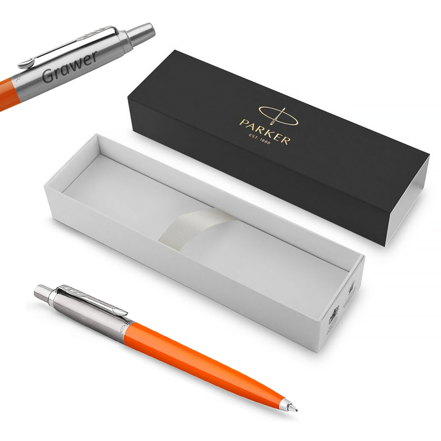 Parker Jotter Originals Orange Tušinukas su graviravimu