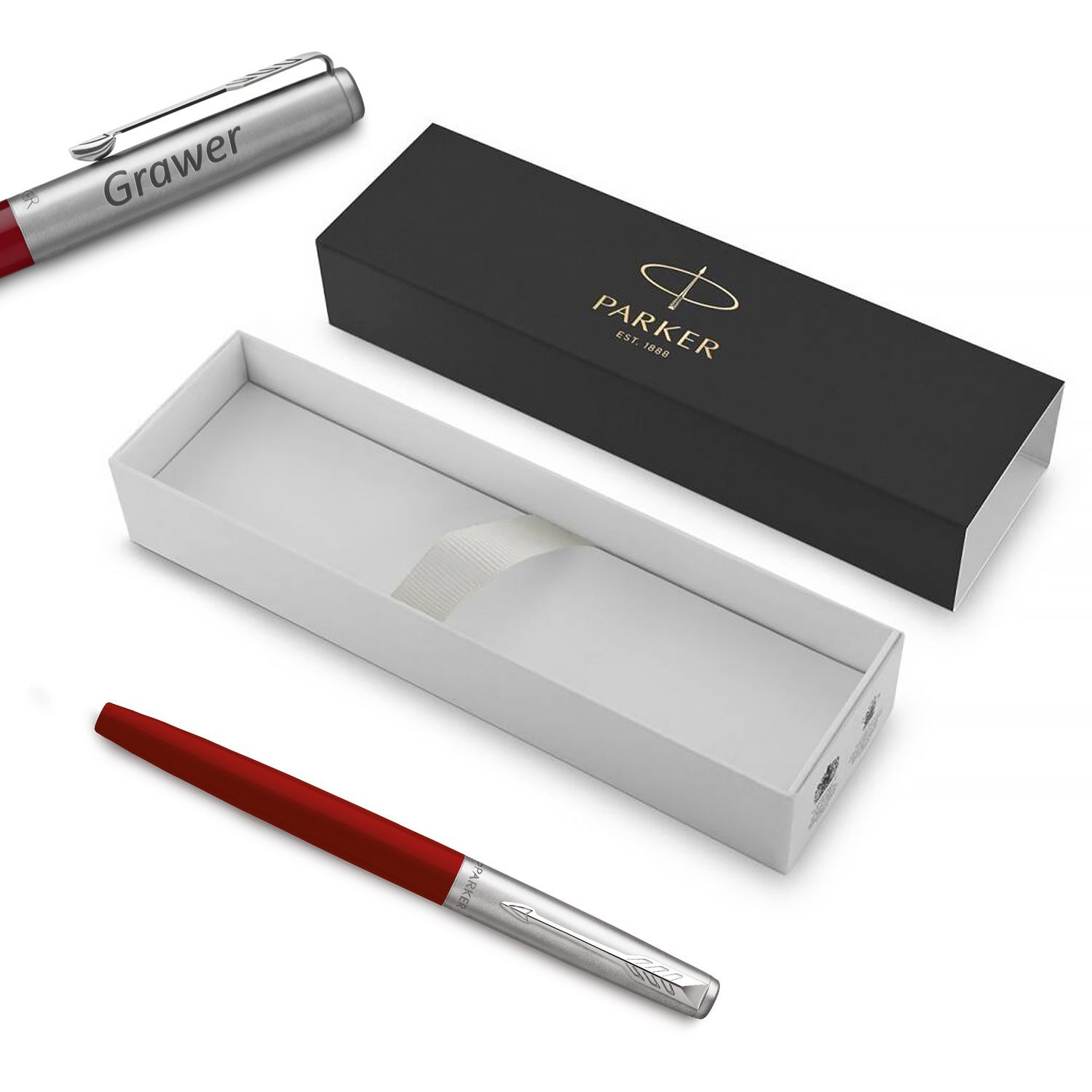 Parker Jotter Originals Red (M) Plunksnakotis su graviravimu