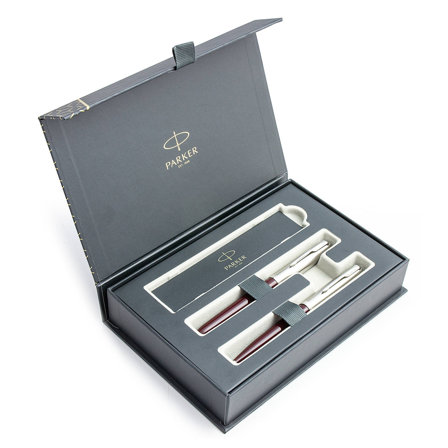 Parker 51 Burgundy CT Plunksnakočio ir Tušinuko rinkinys 2123498 + 2123496 dovanų dėžutėje