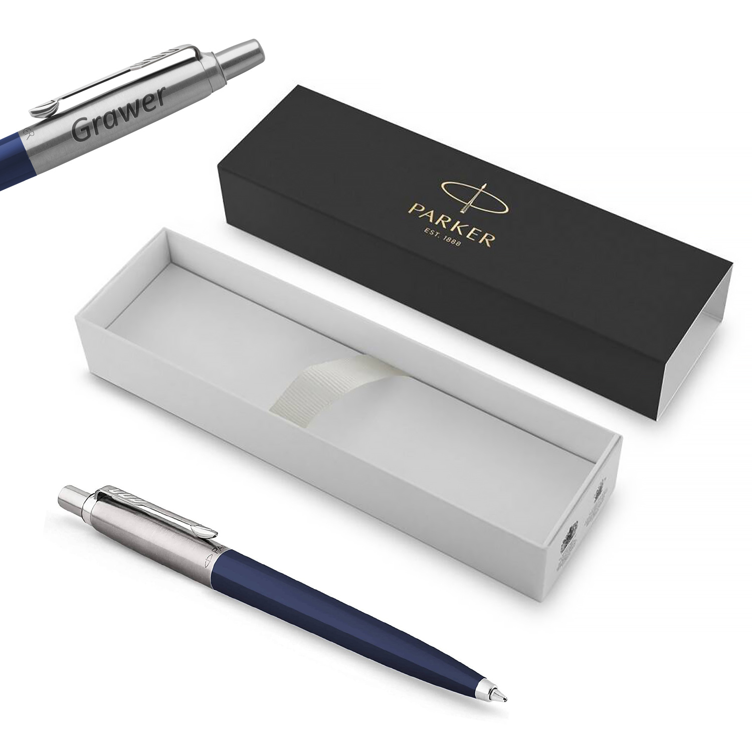 Parker Jotter Originals Navy Tušinukas su graviravimu
