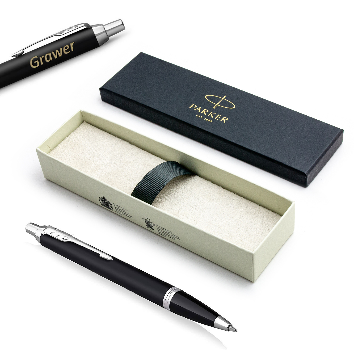 Parker IM Essential Matte Black CT Tušinukas su graviravimu