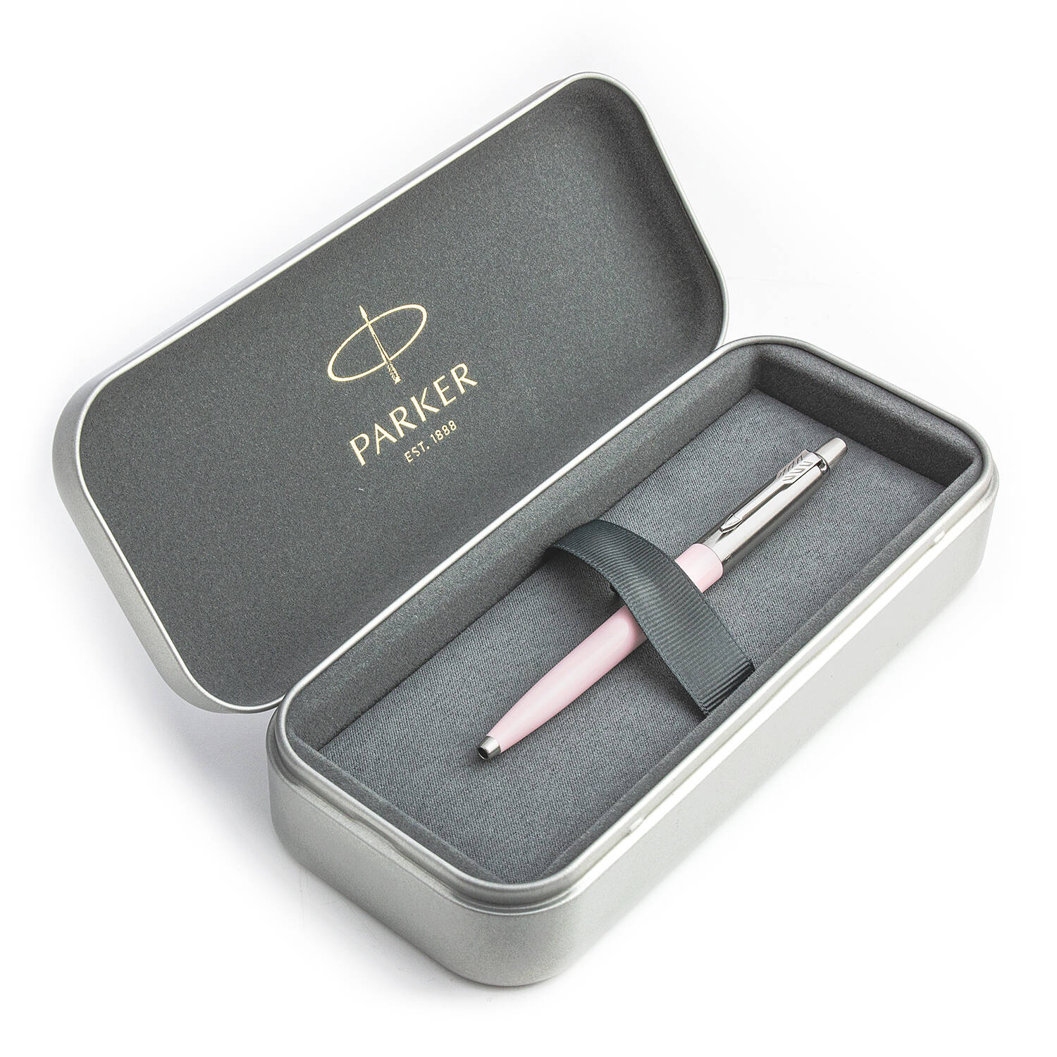 Parker Jotter Originals Pink Tušinuko dovanų rinkinys metalinėje dėžutėje