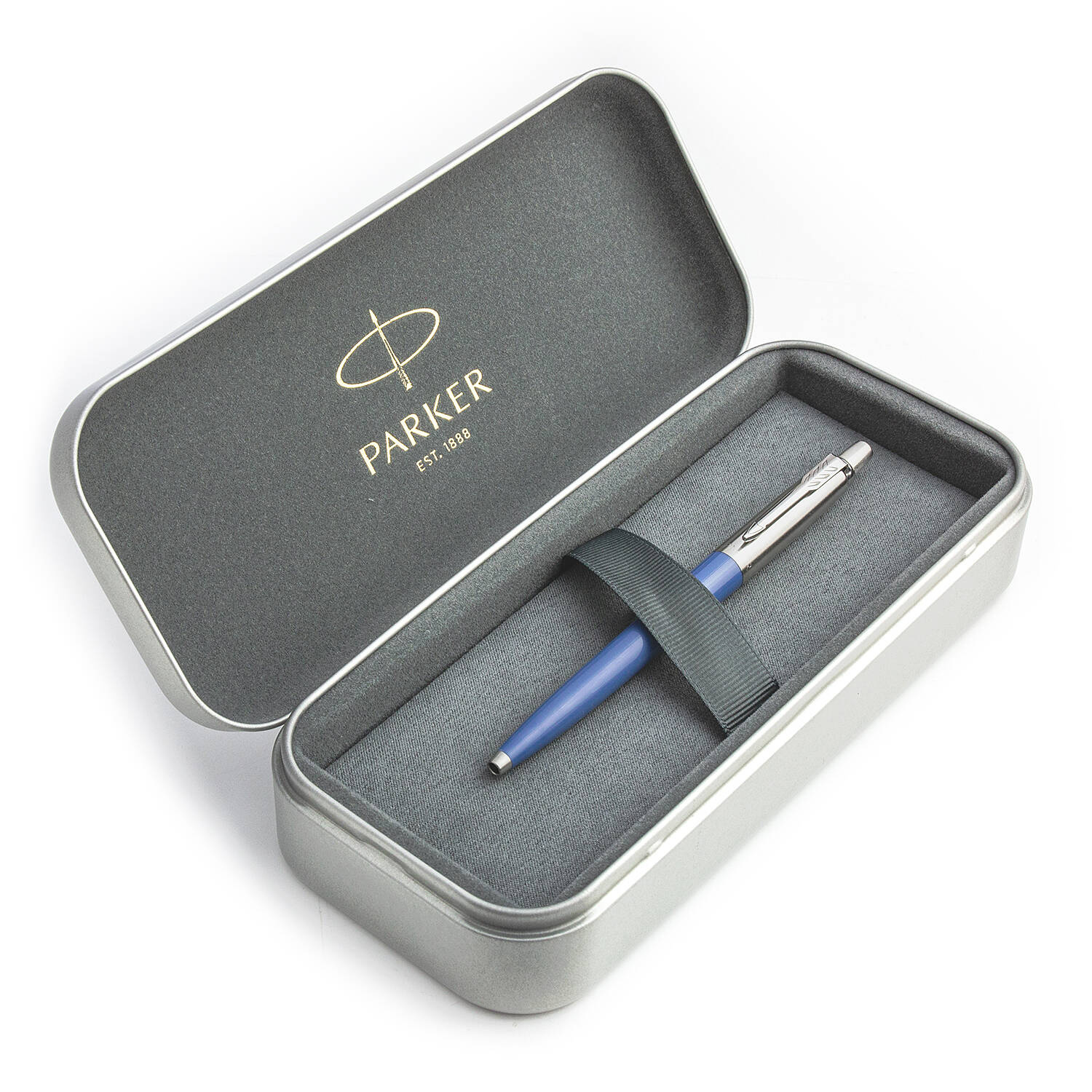 Parker Jotter Originals Blue Tušinuko dovanų rinkinys metalinėje dėžutėje