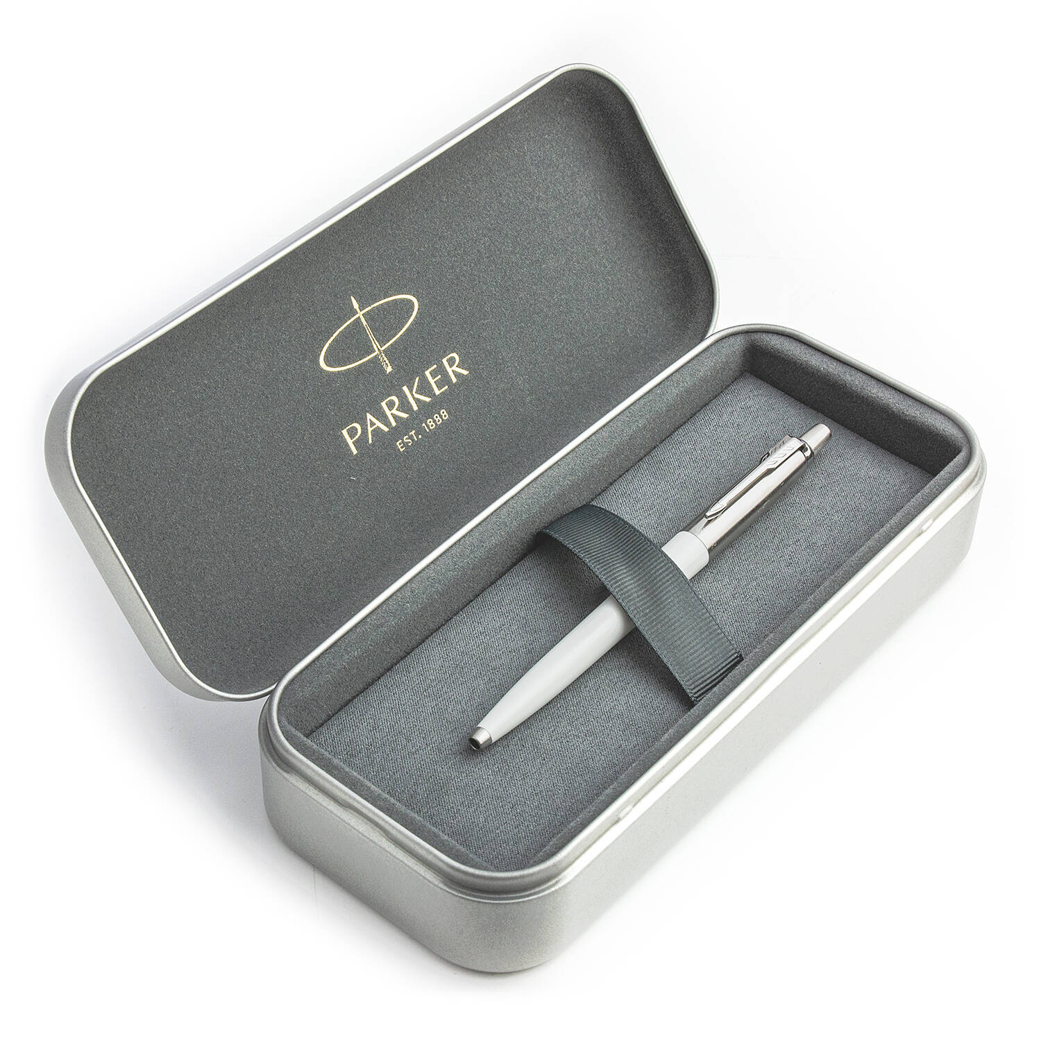 Parker Jotter Originals Pearl Tušinuko dovanų rinkinys metalinėje dėžutėje