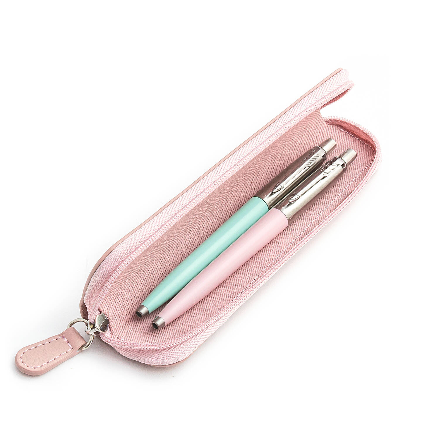 Parker Jotter Originals Pink and Mint Tušinukų dovanų rinkinys su rožiniu dėklu
