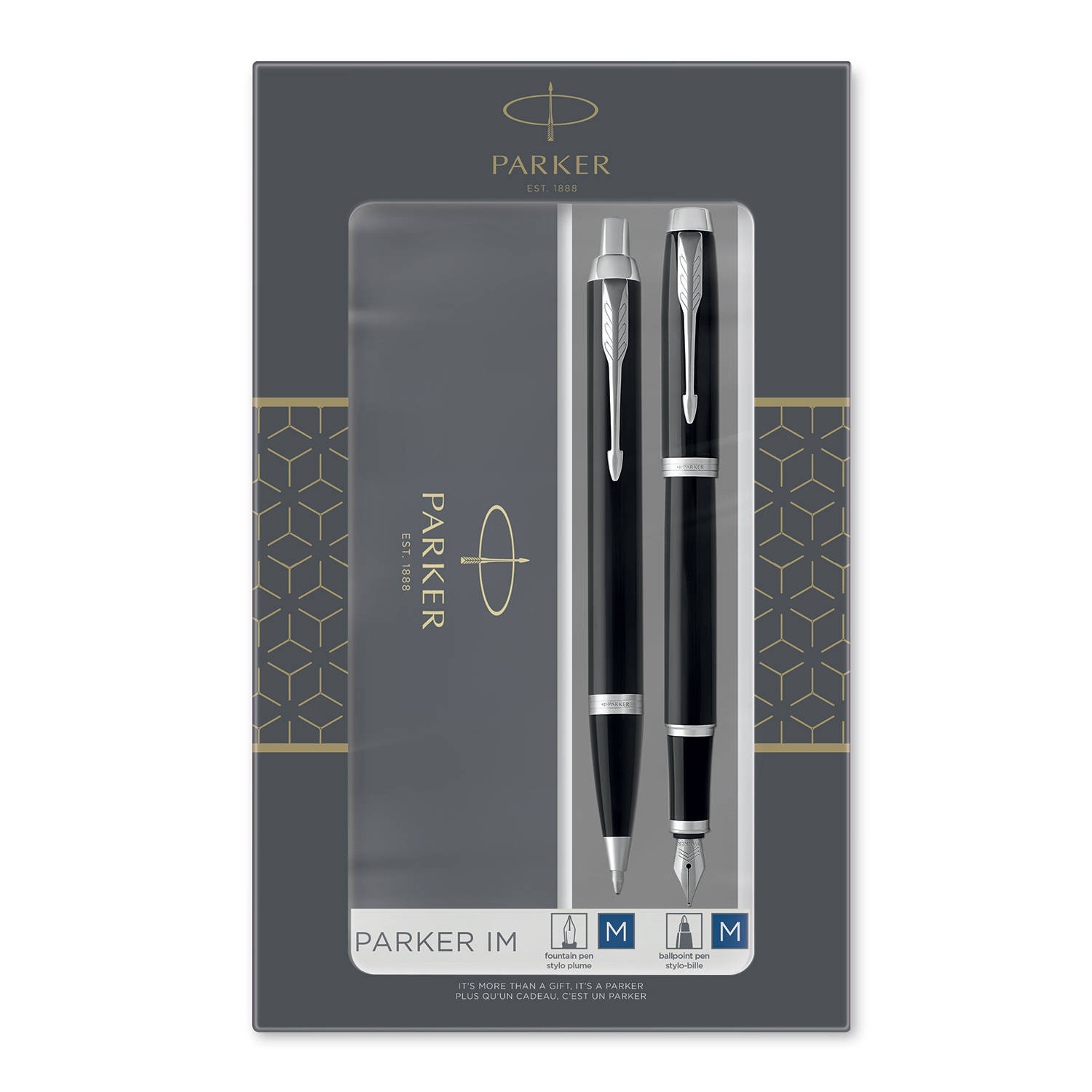 Parker Rinkinys: Plunksnakotis + Tušinukas IM Black CT - 2093215