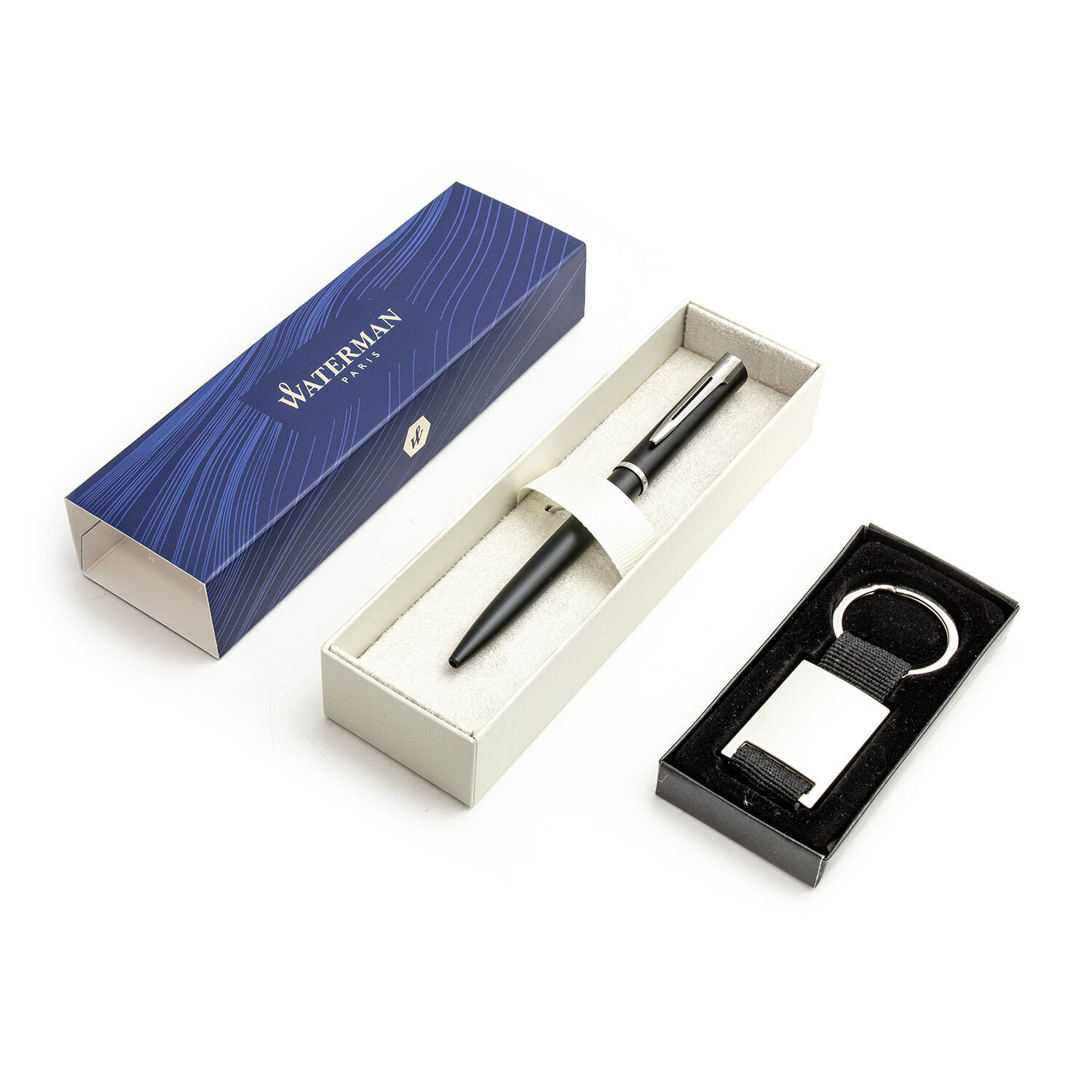 Waterman Allure Black Matte Tušinukas su raktų žiedu ir graviravimu