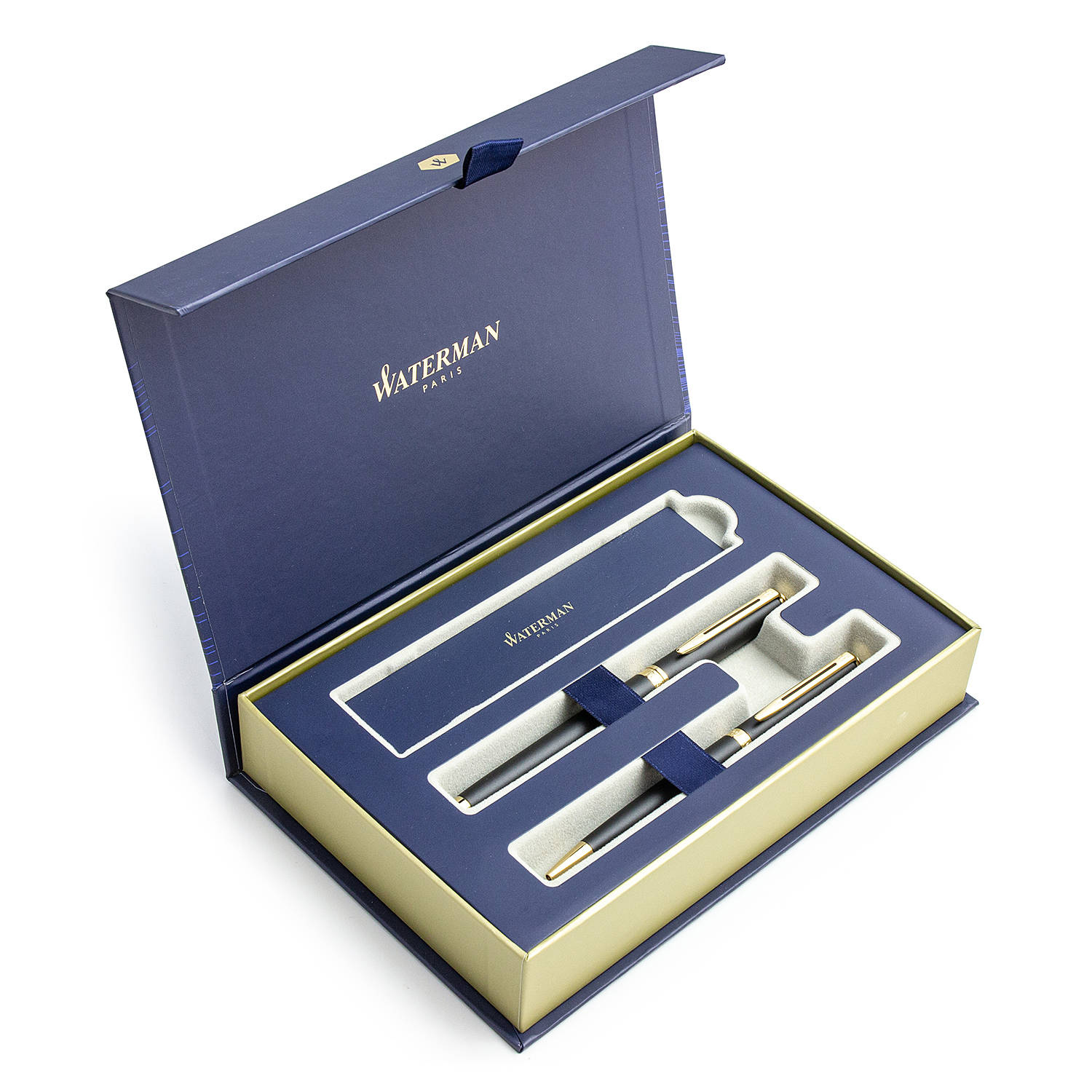 Waterman Hémisphère Laka Matte Black GT Plunksnakočio + Tušinuko rinkinys S0920770 + S0920710 dovanų dėžutėje