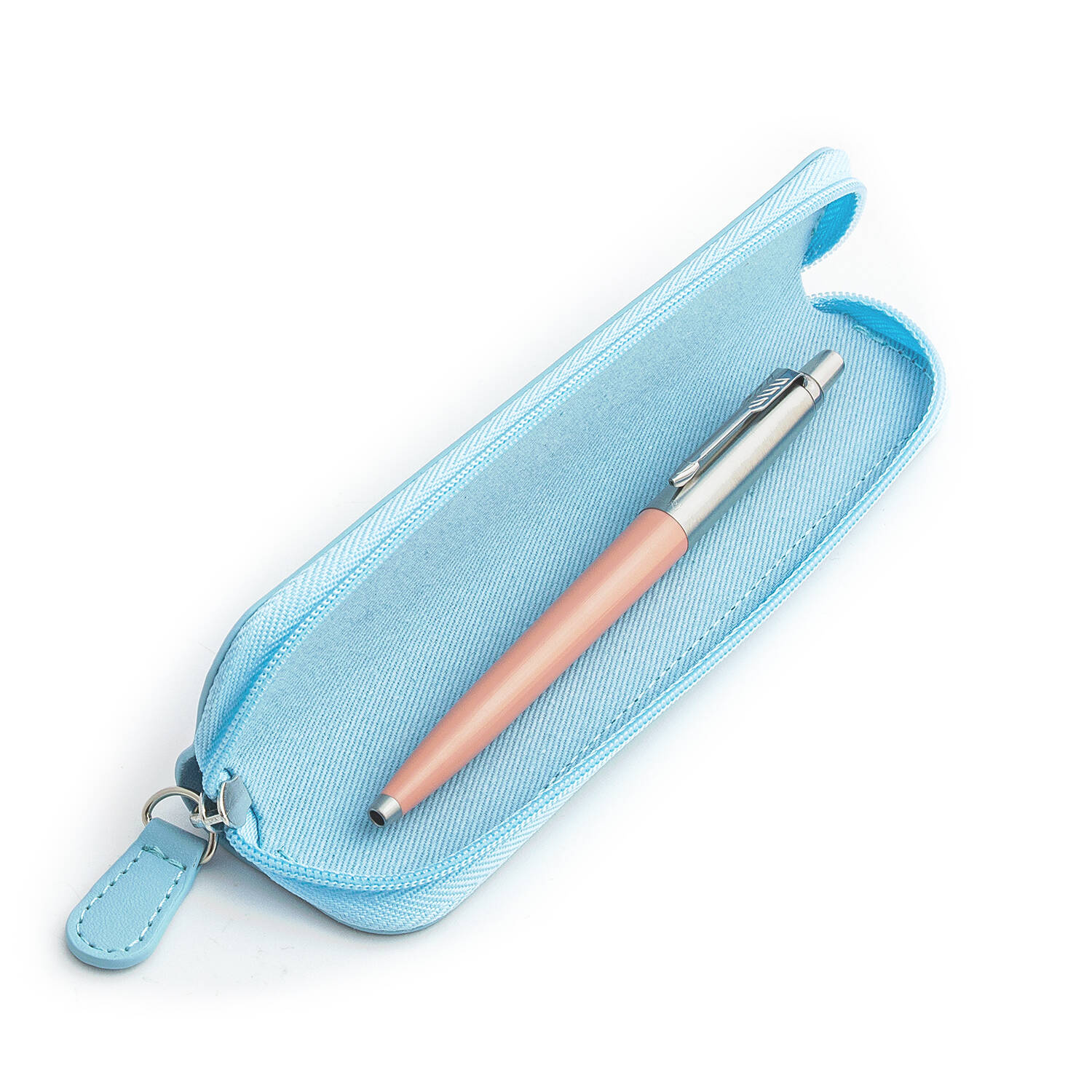 Parker Jotter Originals Pastel Pink Tušinuko dovanų rinkinys su mėlynu dėklu